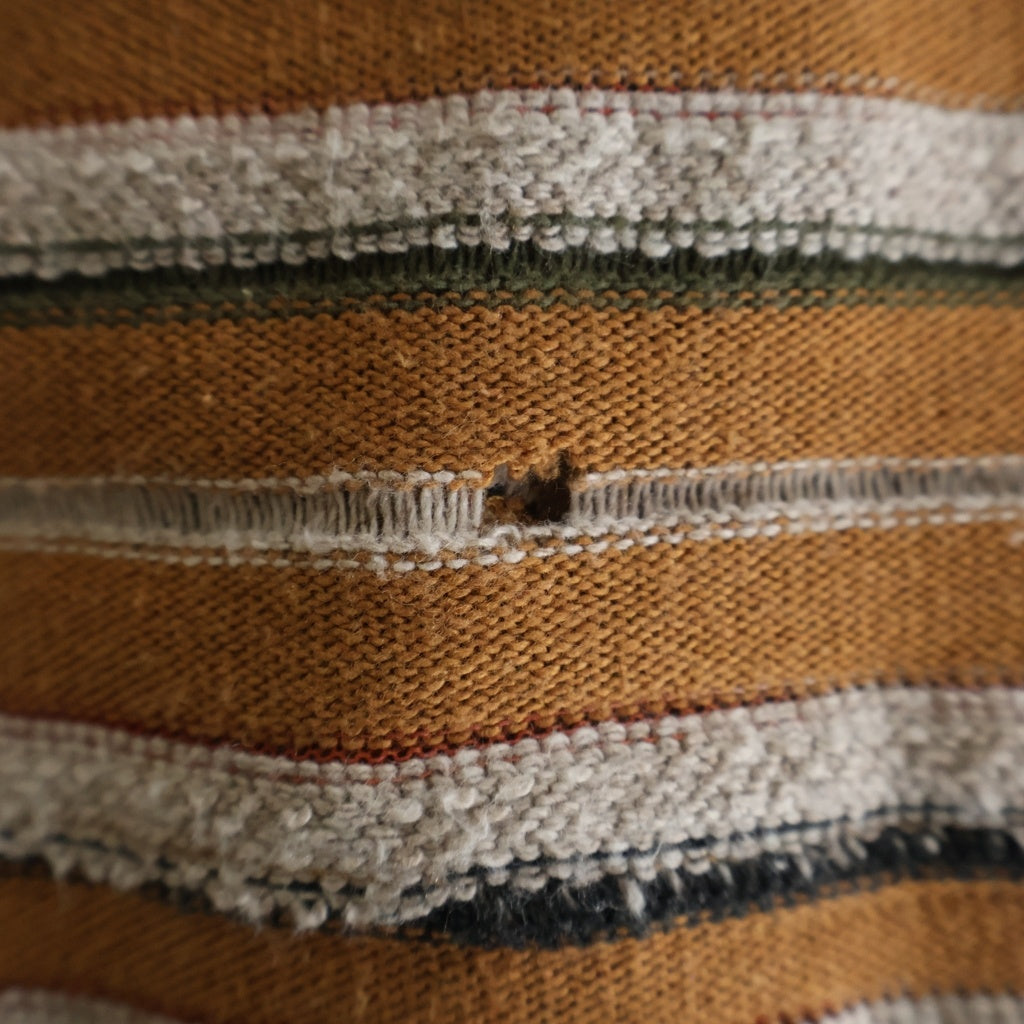 Acne Studios(アクネ ストゥディオズ) Border Knit Polo FN-WN-TSHI000483 長袖ボーダーニットポロシャツ ブラウン