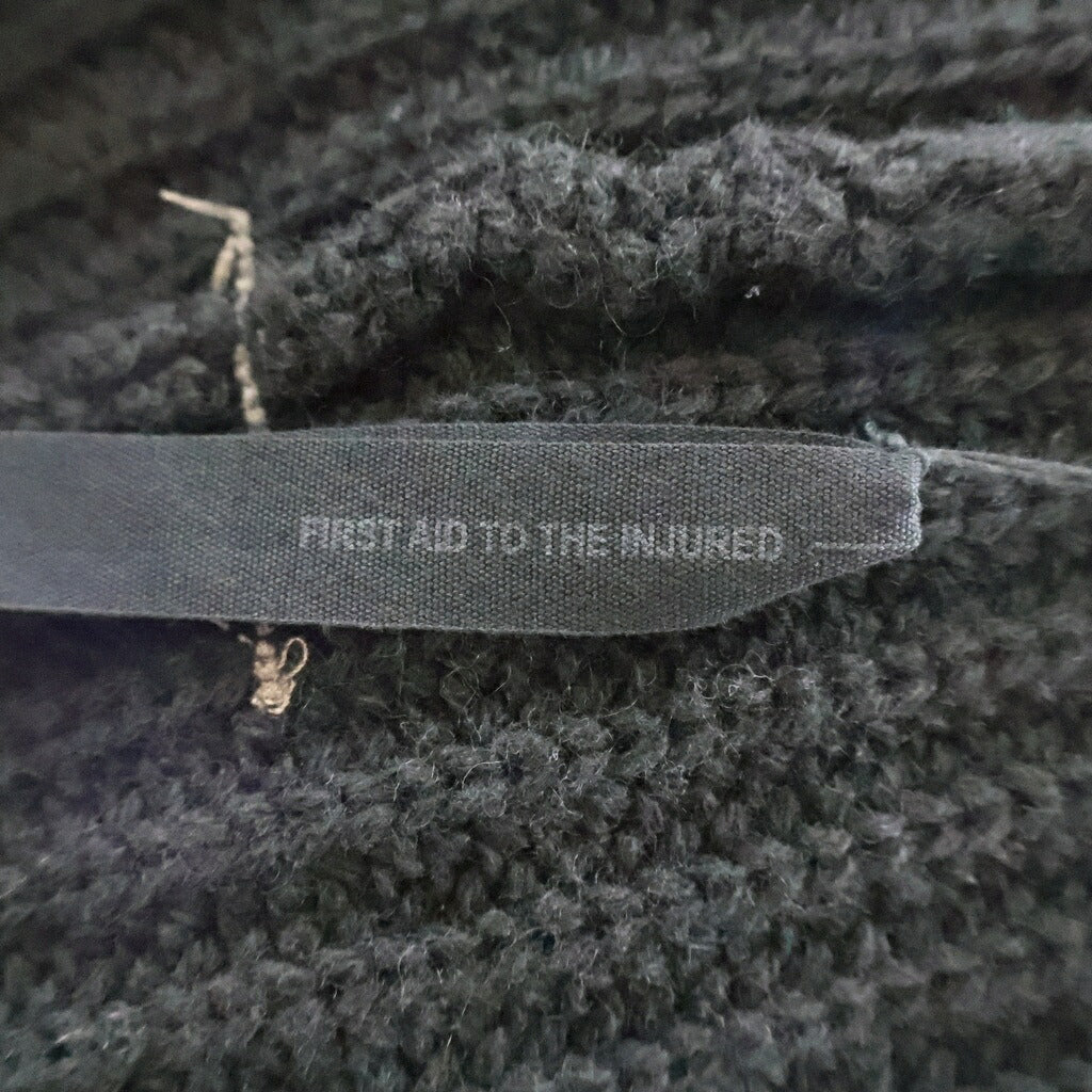 First Aid to the Injured(ファーストエイドトゥザインジュアード) Knit Long Cardigan Black ニットロングカーディガン ブラック 224-428