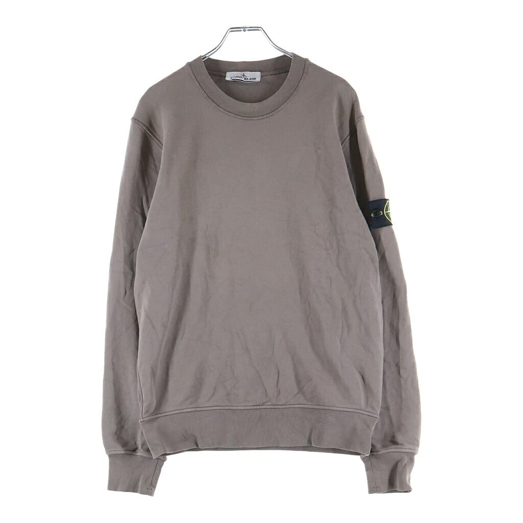 STONE ISLAND(ストーンアイランド) 24SS ORGANIC COTTON FLEECE コンパスパッチ クルーネック長袖スウェット トレーナー ピンク 801563051