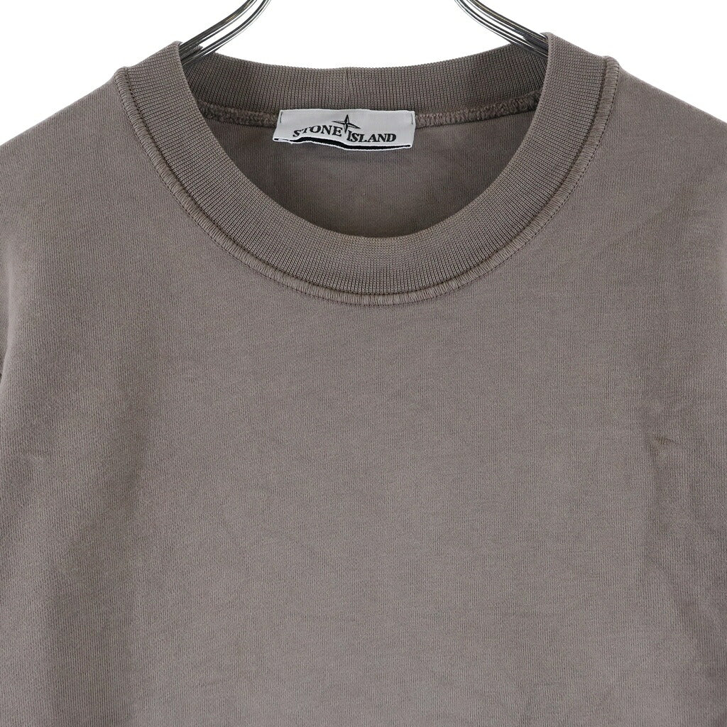 STONE ISLAND(ストーンアイランド) 24SS ORGANIC COTTON FLEECE コンパスパッチ クルーネック長袖スウェット トレーナー ピンク 801563051