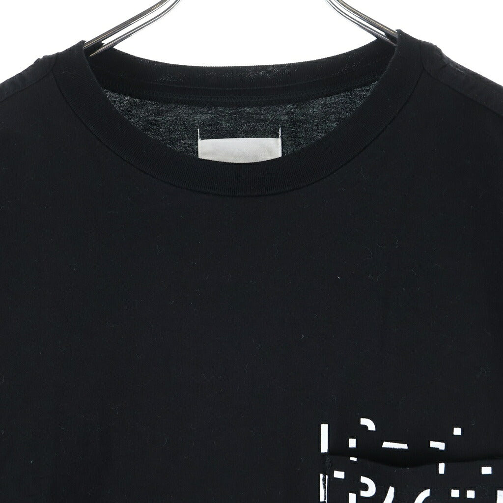 TAKAHIROMIYASHITA The SoloIst.(タカヒロミヤシタザソロイスト) 21AW 両面プリント クルーネック長袖Tシャツカットソー ブラック 0035AW21