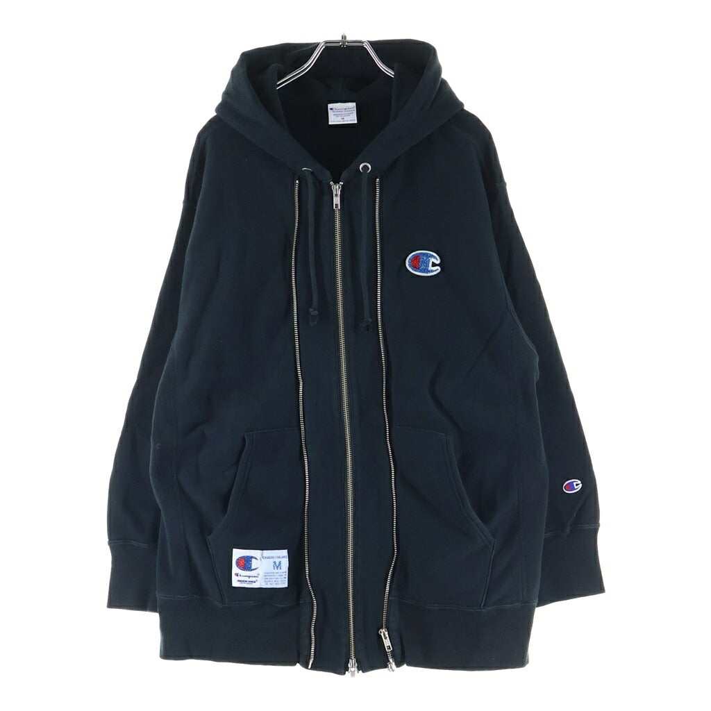 UNDERCOVER(アンダーカバー) 25SS ×Champion チャンピオン 10oz ビーズロゴ刺繍 ダブルZIPパーカー ジップフーディ ブラック C8-B107