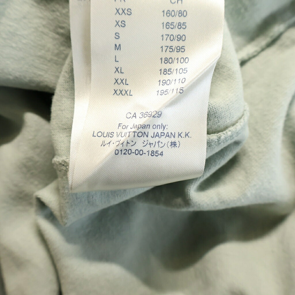 LOUIS VUITTON(ルイヴィトン) 19AW ハイネック バックプリント 長袖Tシャツカットソー グリーン/グレー RM192M NPO HHY12W