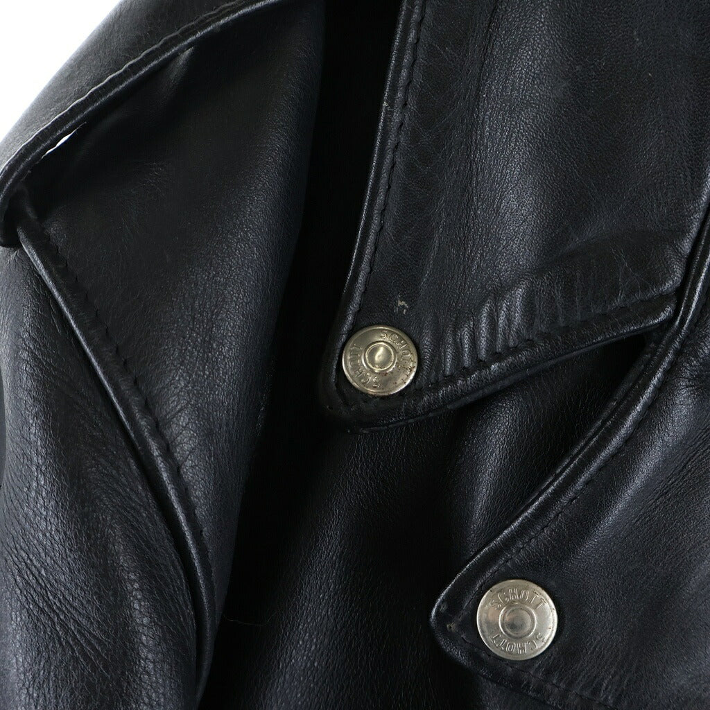 SCHOTT(ショット) Double Riders Jacket バイカータグ カウハイド ダブルライダースジャケット レザージャケット ブラック 6014