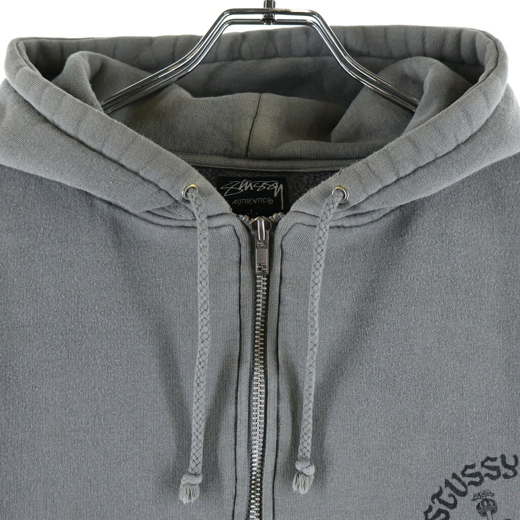 STUSSY(ステューシー) 00S STUSSY TRIBE LONDON ZIP HOODIE ステューシー トライブ ロンドン ジップアップパーカー フーディー グレー