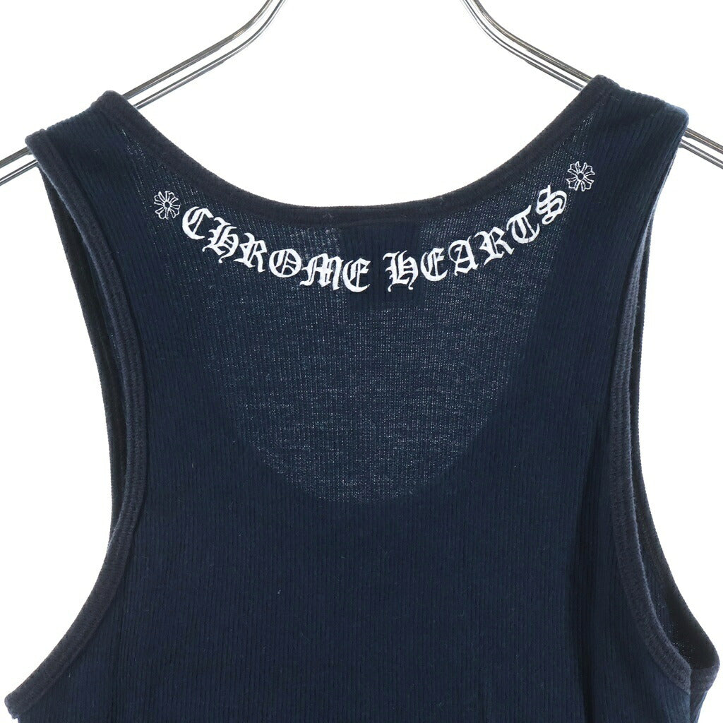 CHROME HEARTS(クロムハーツ) OLD FLRL CRS HRT Tank Top オールド フロントフローラルハートプリント タンクトップ ブラック