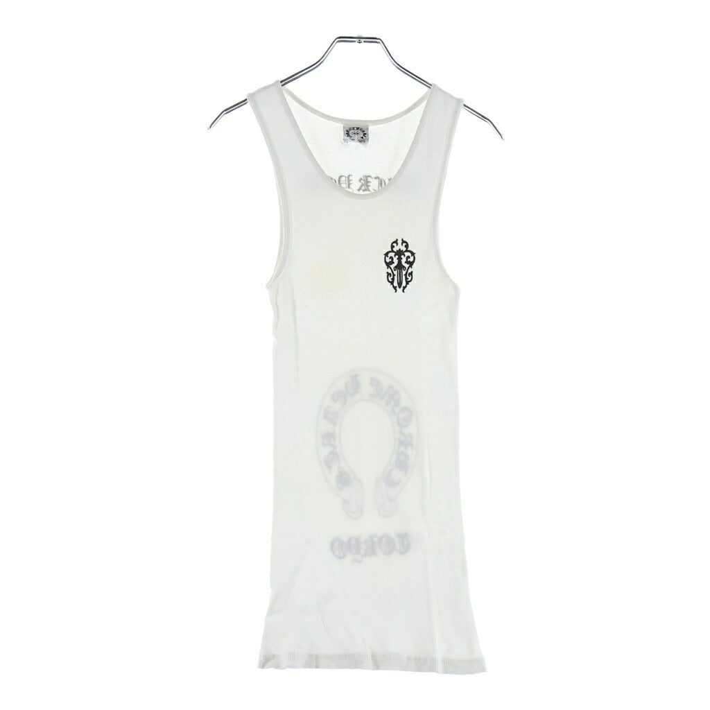 CHROME HEARTS(クロムハーツ) OLD Vine Dagger Back Fuck You Print Tank Top オールド ヴァインダガー バック ファックユー プリント タンクトップ ホワイト