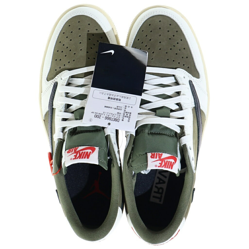 NIKE(ナイキ) ×TAVIS SCOTT AIR JORDAN1 LOW OG SP エアジョーダン1 ローカットスニーカー カーキ US7/25cm レディース DM7866-200
