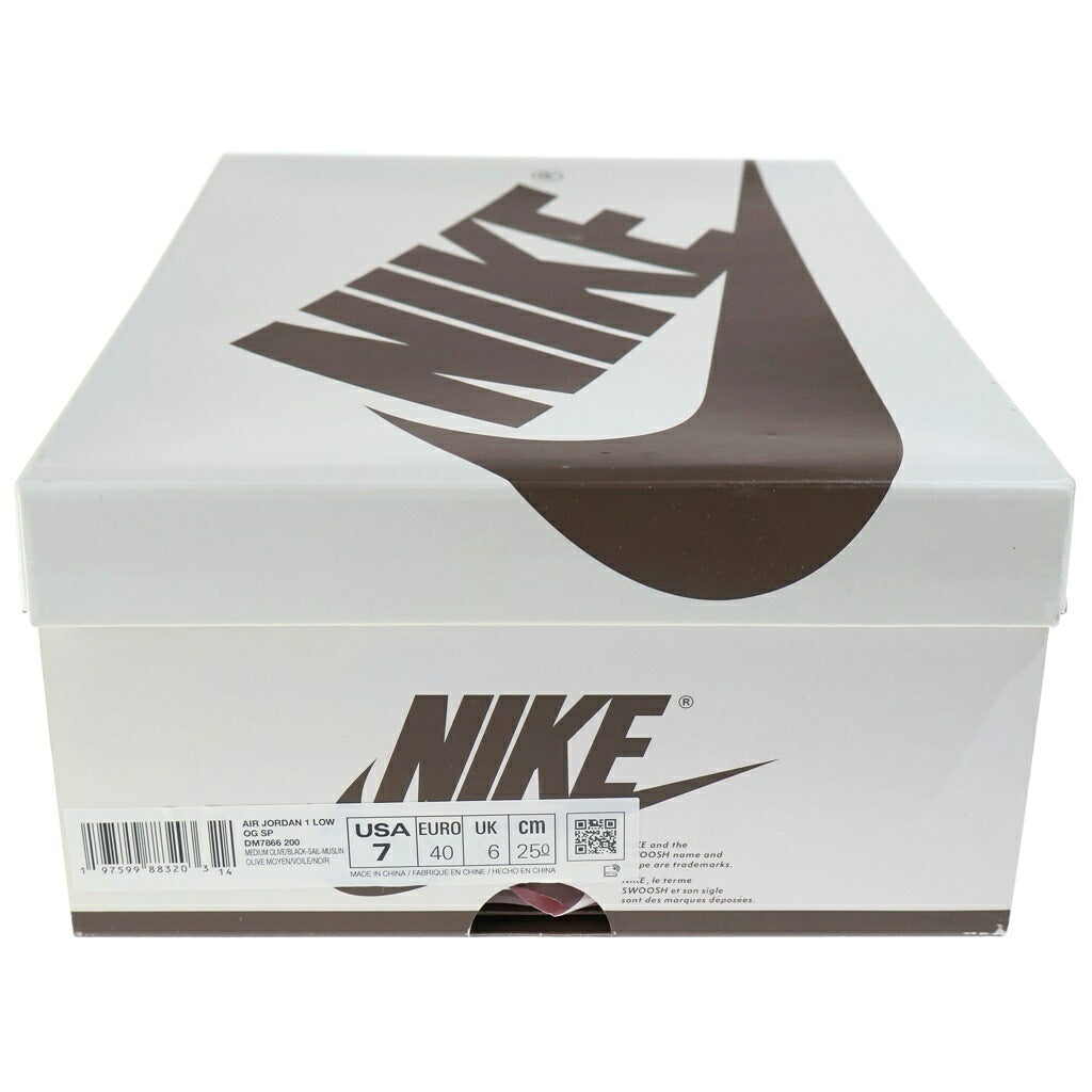 NIKE(ナイキ) ×TAVIS SCOTT AIR JORDAN1 LOW OG SP エアジョーダン1 ローカットスニーカー カーキ US7/25cm レディース DM7866-200