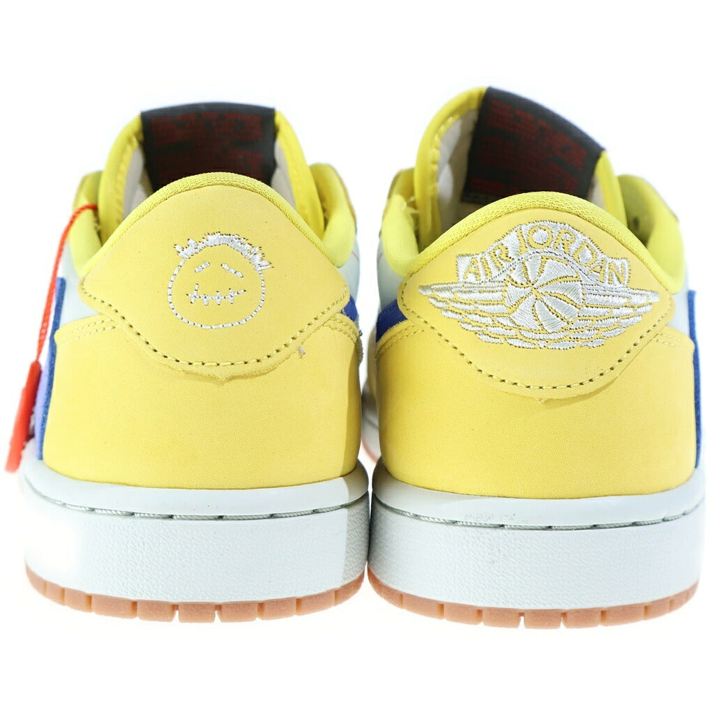 NIKE(ナイキ) ×TRAVIS SCOTT WMNS AIR JORDAN 1 RETRO LOW OG Canary トラヴィススコット ウィメンズ エアジョーダン1 ローカットスニーカー イエロー US8.5/25.5cm DZ4137-700