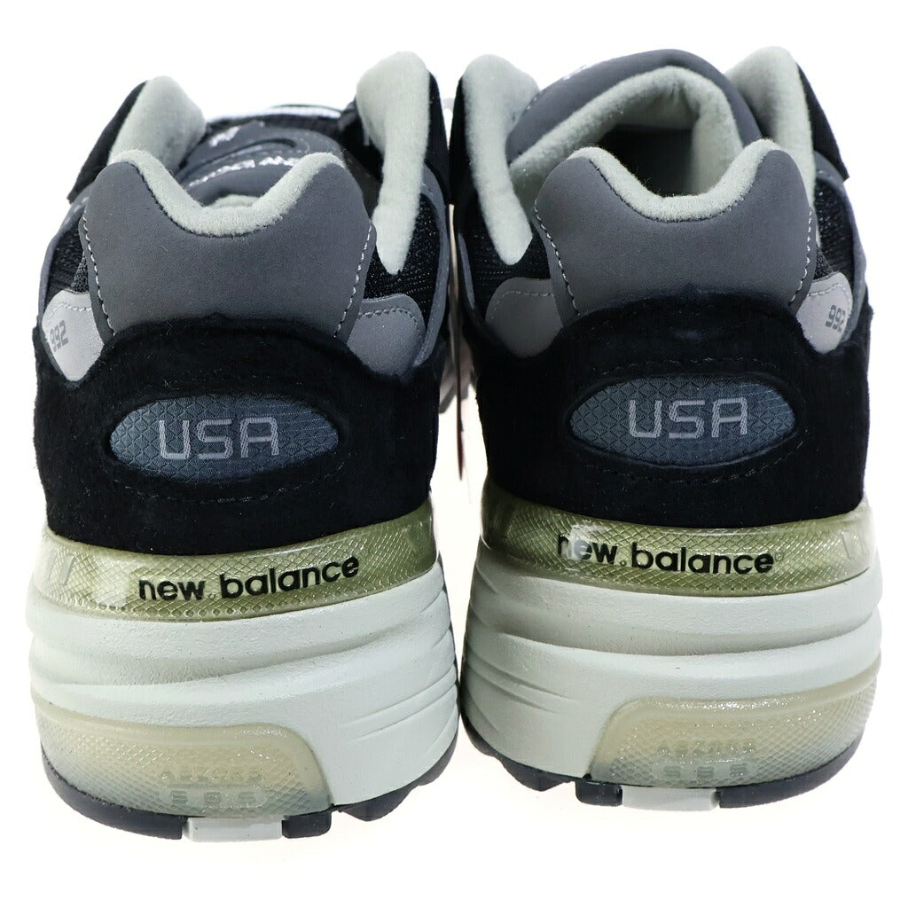 New Balance(ニューバランス) M992EB スエード ローカットスニーカー ブラック US8/26cm