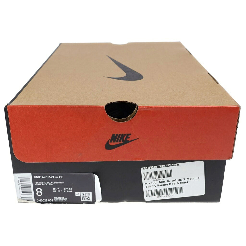 NIKE(ナイキ) AIR MAX 97 OG SILVER BULLET DM0028-002 エアマックス97 シルバーバレット ローカットスニーカー シルバー/レッド US8/26cm