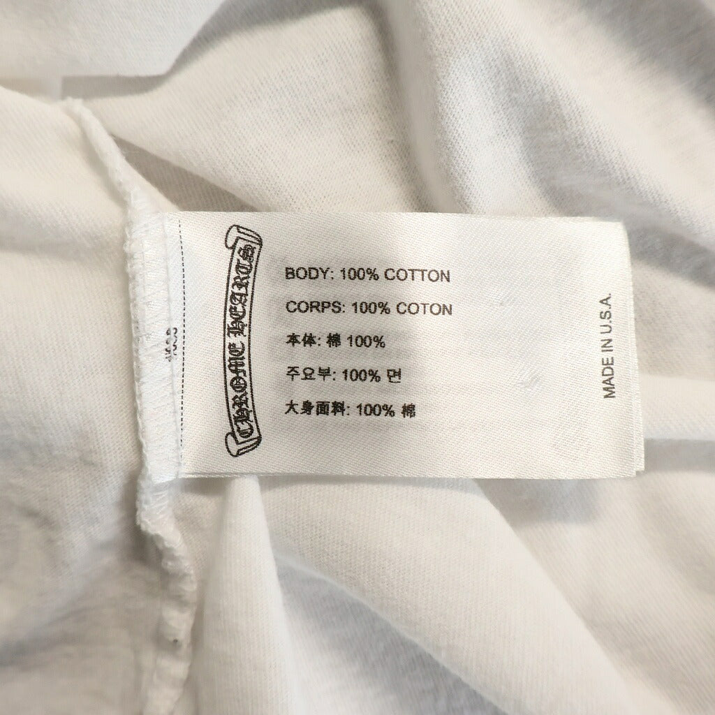 CHROME HEARTS(クロムハーツ) BACK ARCH LOGO SCROLL LABEL USA PRINT TEE バックアーチロゴ スクロールラベル プリント クルーネック半袖Tシャツ カットソー ホワイト
