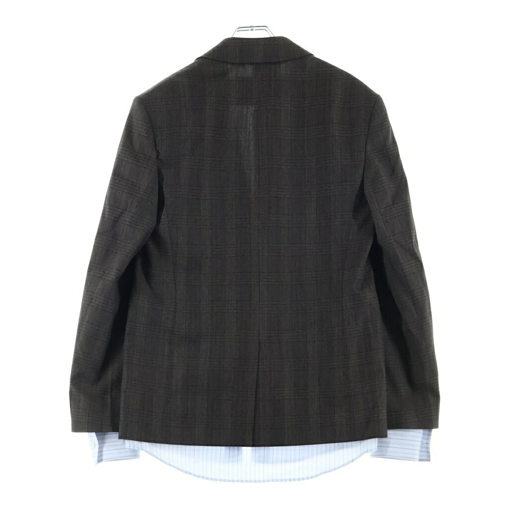 Acne Studios(アクネ ストゥディオズ) 26AW Suit Jackets レイヤード ウール スーツジャケット ブラウン RW-WN-SUIT000073