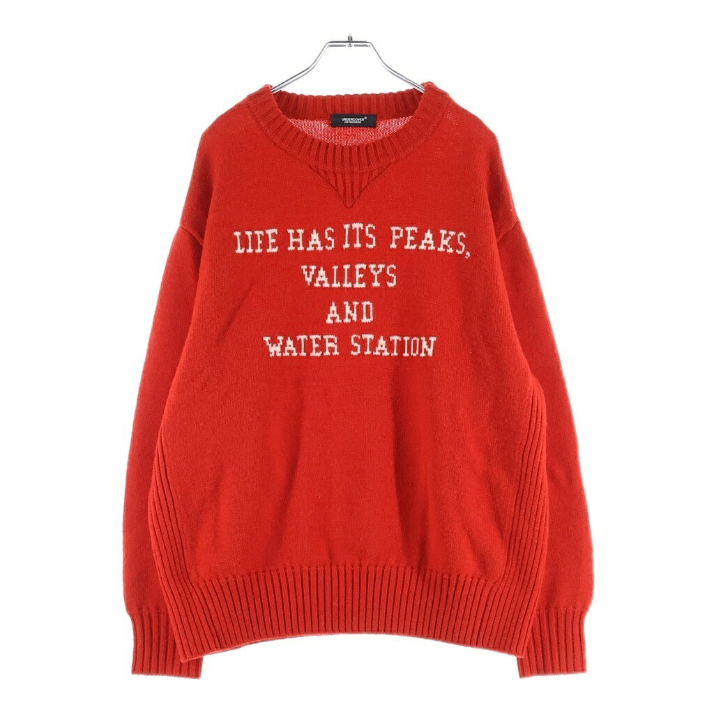 UNDERCOVER(アンダーカバー) 22AW VALLEYS Pullover Knitヴァリーズ クルーネックニット セーター レッド UC2B4903-3