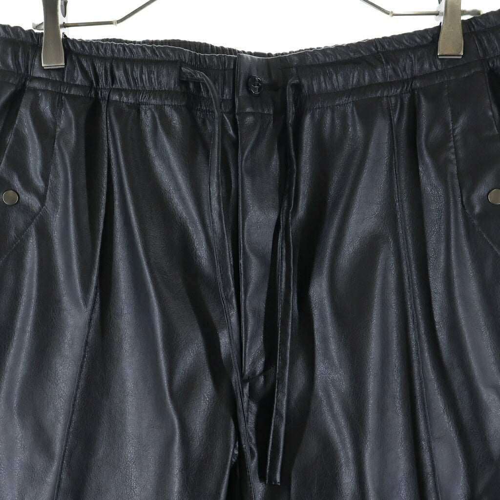 Needles(ニードルス) PIPING COWBOY PANT NUBIAN別注 シンセティックレザー パイピング カウボーイ パンツ ブラック RW1654