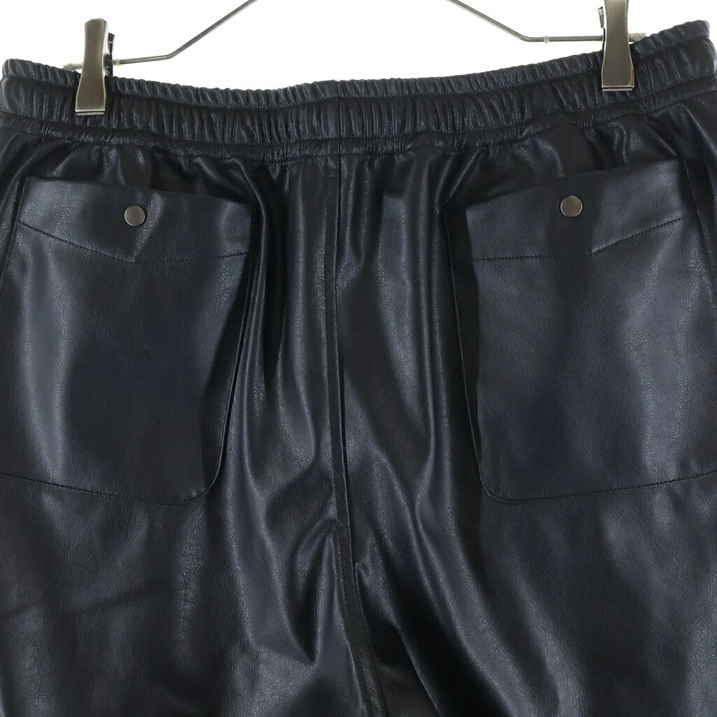 Needles(ニードルス) PIPING COWBOY PANT NUBIAN別注 シンセティックレザー パイピング カウボーイ パンツ ブラック RW1654