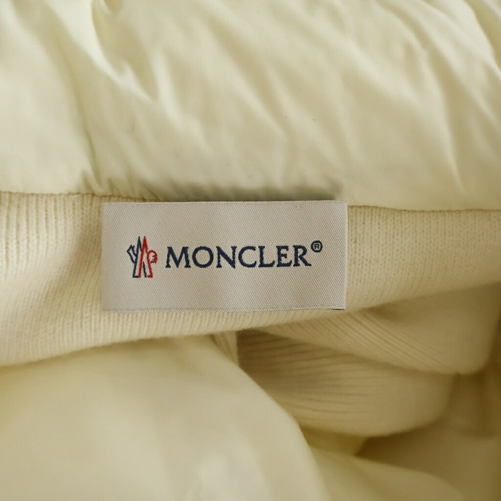 MONCLER(モンクレール) 26AW Quilted-Front Cardigan キルテッドフロント ニット切替ダウンジャケット ホワイト レディース L10939B00030