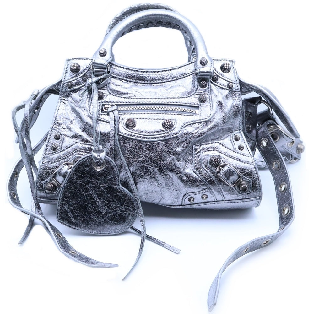 BALENCIAGA(バレンシアガ) ネオカゴール ハンドバッグ ショルダーバッグ シルバー 700940 8103 レディース