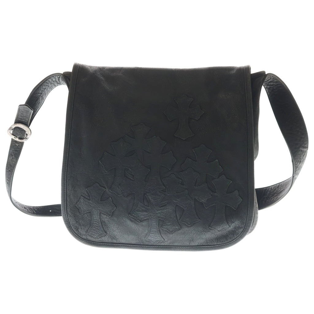 CHROME HEARTS クロムハーツ BAG-MAIL メールバッグ セメタリークロスパッチ ショルダーバッグ ブラック CHROME HEARTS(クロムハーツ) BAG-MAIL メールバッグ セメタリークロス