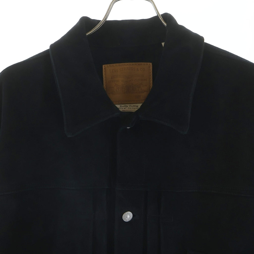 Levi's premium(リーバイスプレミアム) 26SS 1st MODEL TYPE1 スエード ジャケット ファースト型 JOURNAL STANDARD別注 ボタン裏刻印4674 ブラック PC9-005ZB-0000