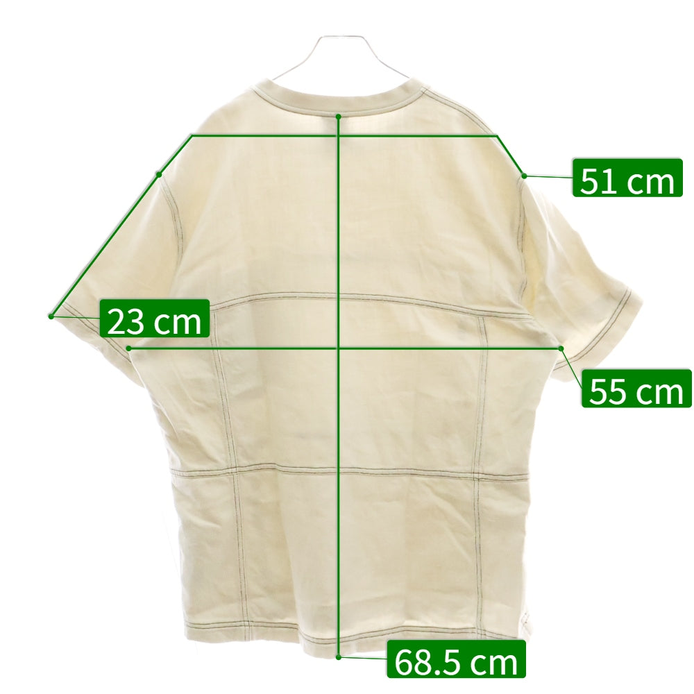 ZARA(ザラ) 胸ポケット コットン 半袖Tシャツ カットソー ライトグレー