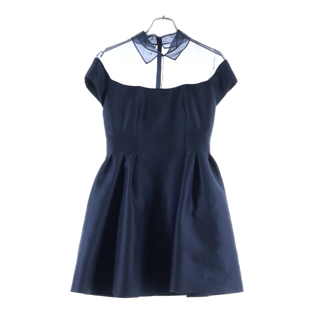 DIOR(ディオール) シースルー切替 ウール ベルト付き レディース ワンピース ブラック 211R69A1212