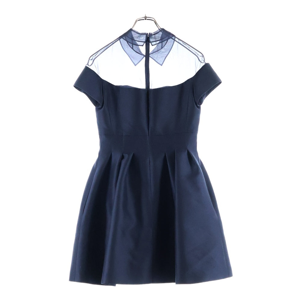 DIOR(ディオール) シースルー切替 ウール ベルト付き レディース ワンピース ブラック 211R69A1212