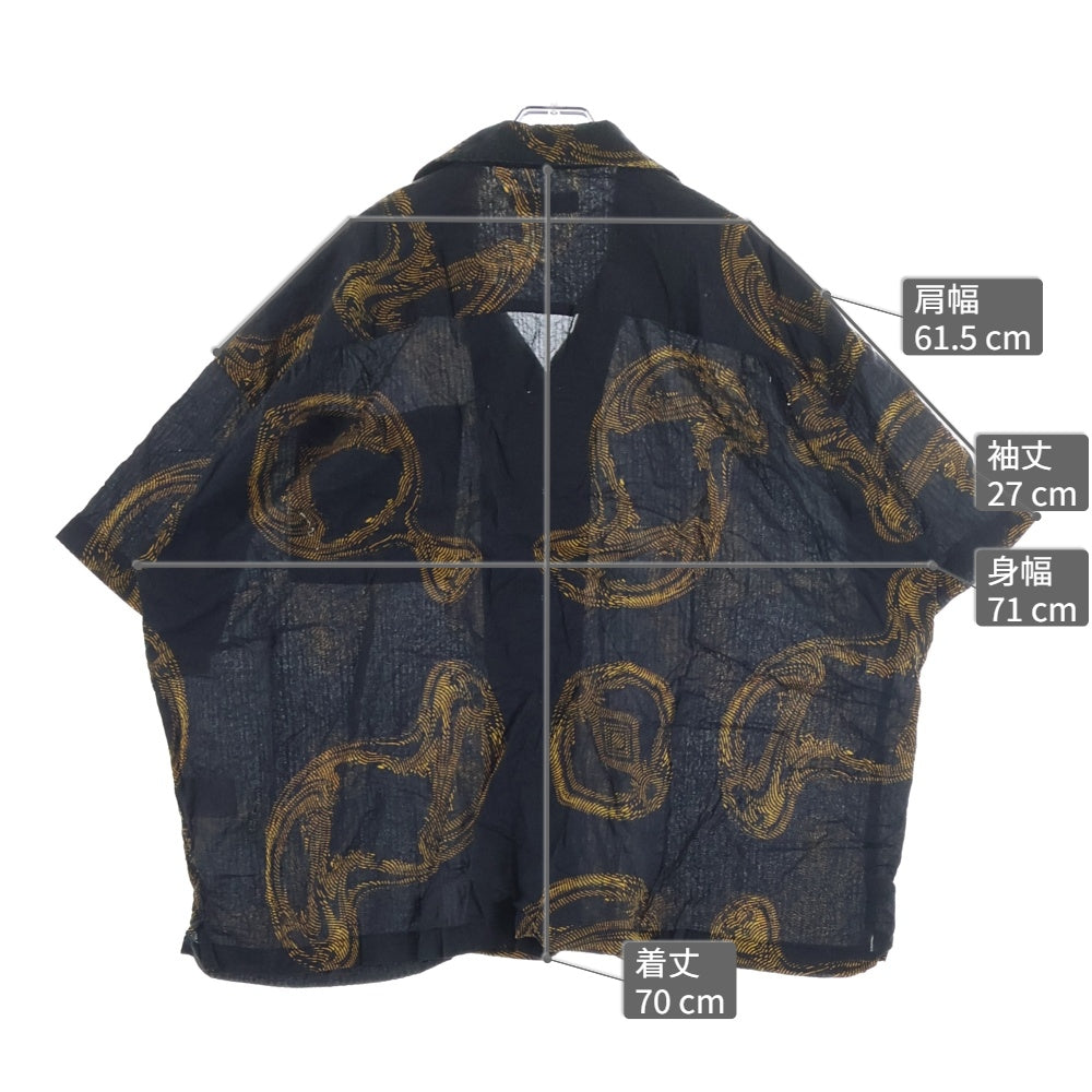 TIGHTBOOTH(タイトブース) 24SS DABS ALOHA S/S SHIRT 総柄 アロハシャツ 半袖シャツ ブラック
