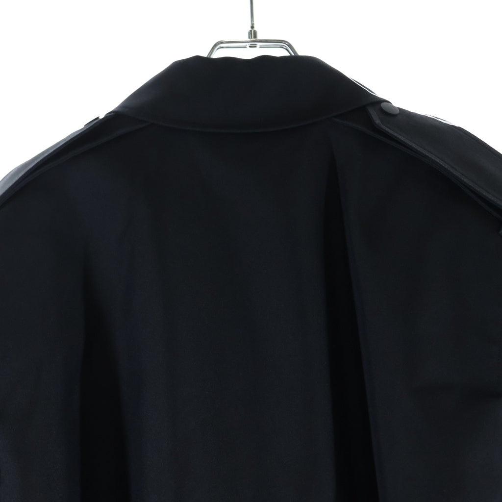 BURBERRY(バーバリー) 24AW TRENCH COAT トレンチ ロングコート ダブルブレスト スナップボタン エポレット ブラック 8088822 レディース