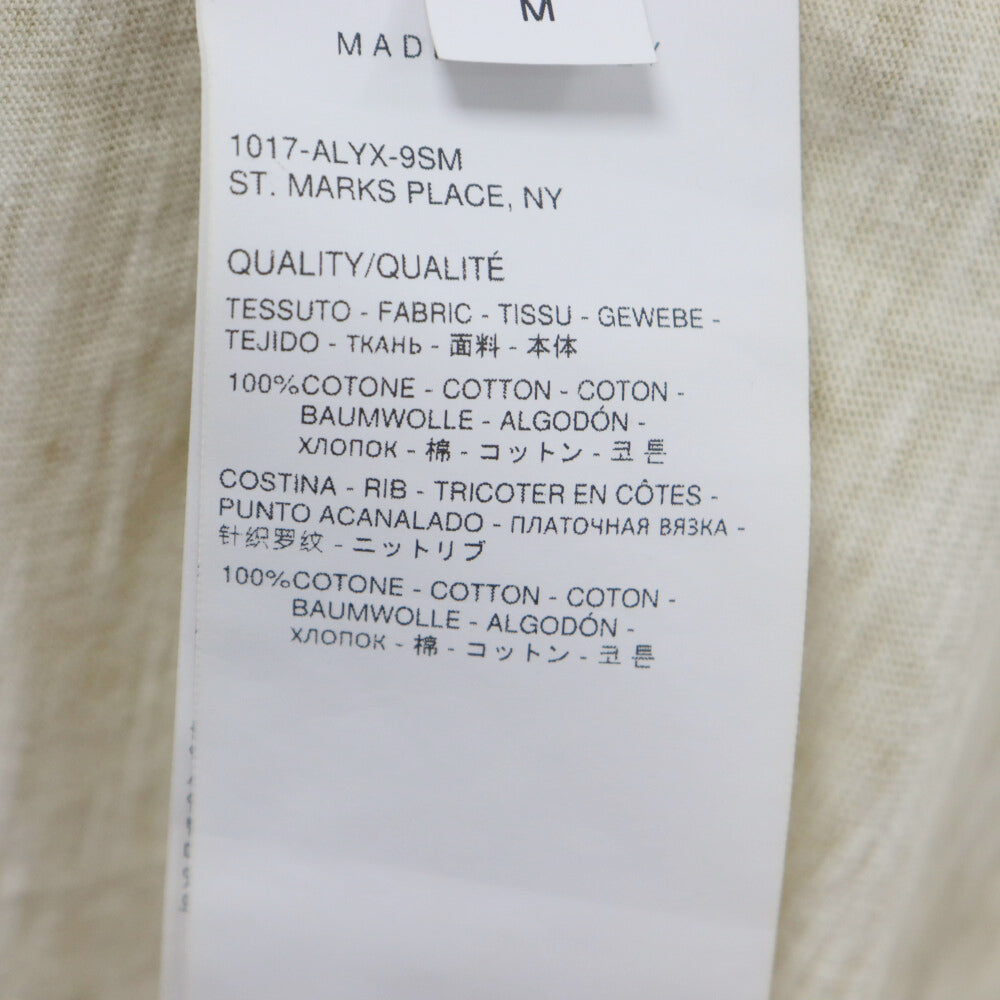 ALYX(アリクス) デザインロゴ カットソー ロングスリーブ Tシャツ ベージュ AAMTS0263FA01