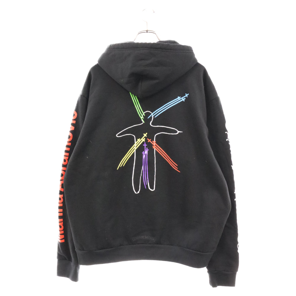 CHROME HEARTS(クロムハーツ) ×Marina Abramovic SWTSHRT PLVR マリーナアブラヒモヴィッチ プリント プルオーバーパーカー フーディ ブラック