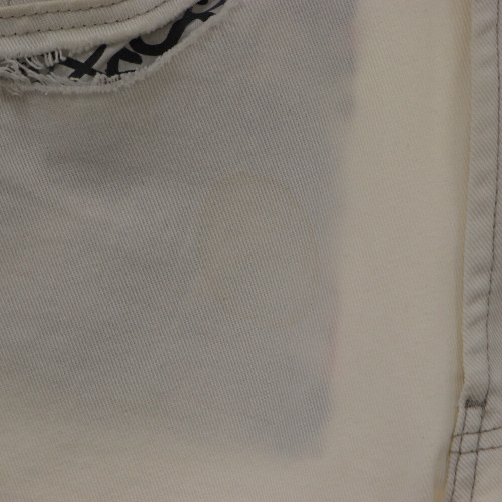 Maison Margiela(メゾンマルジェラ) 20SS カットオフデザイン ホワイトデニムパンツ レディース S51LA0115