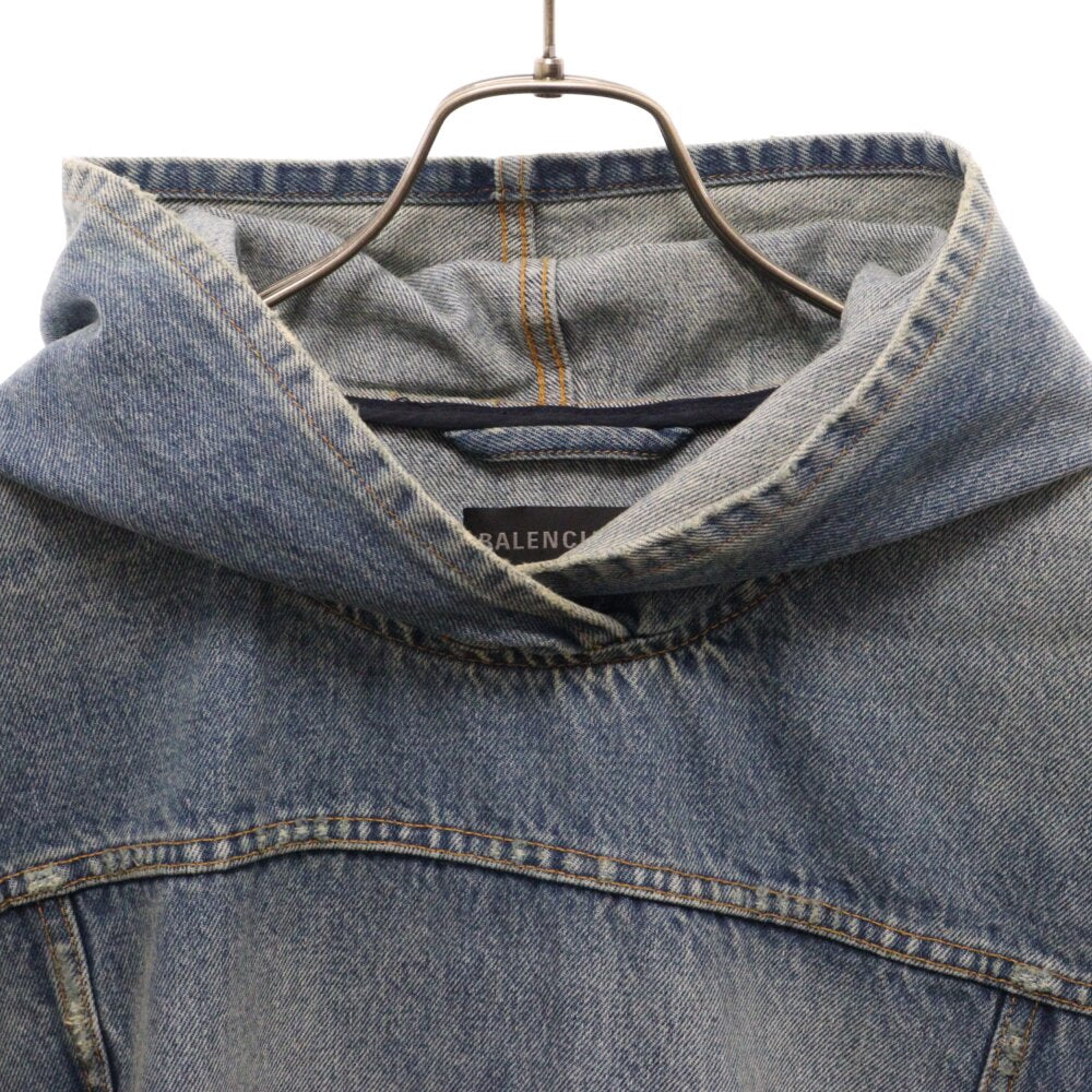 BALENCIAGA(バレンシアガ) 22AW プルオーバーデニムフーデッドジャケット インディゴ 719313 TNW01