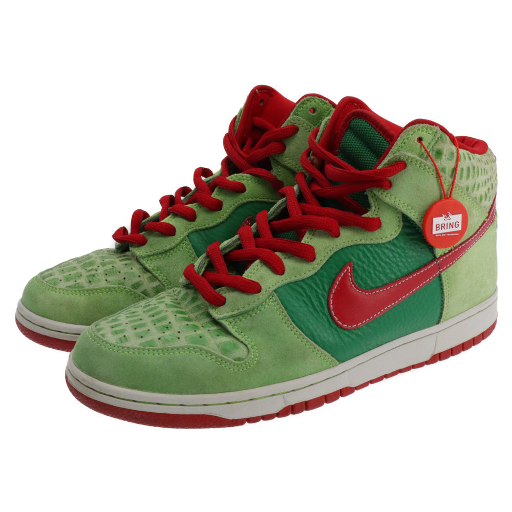NIKE SB(ナイキエスビー) SB Dunk High Pro Dr. Feelgood FOREST/VARSITY RED エスビーダンクハイプロ ドクターフィールグッド グリーン/レッド 305050‐362 US9.5/27.5cm