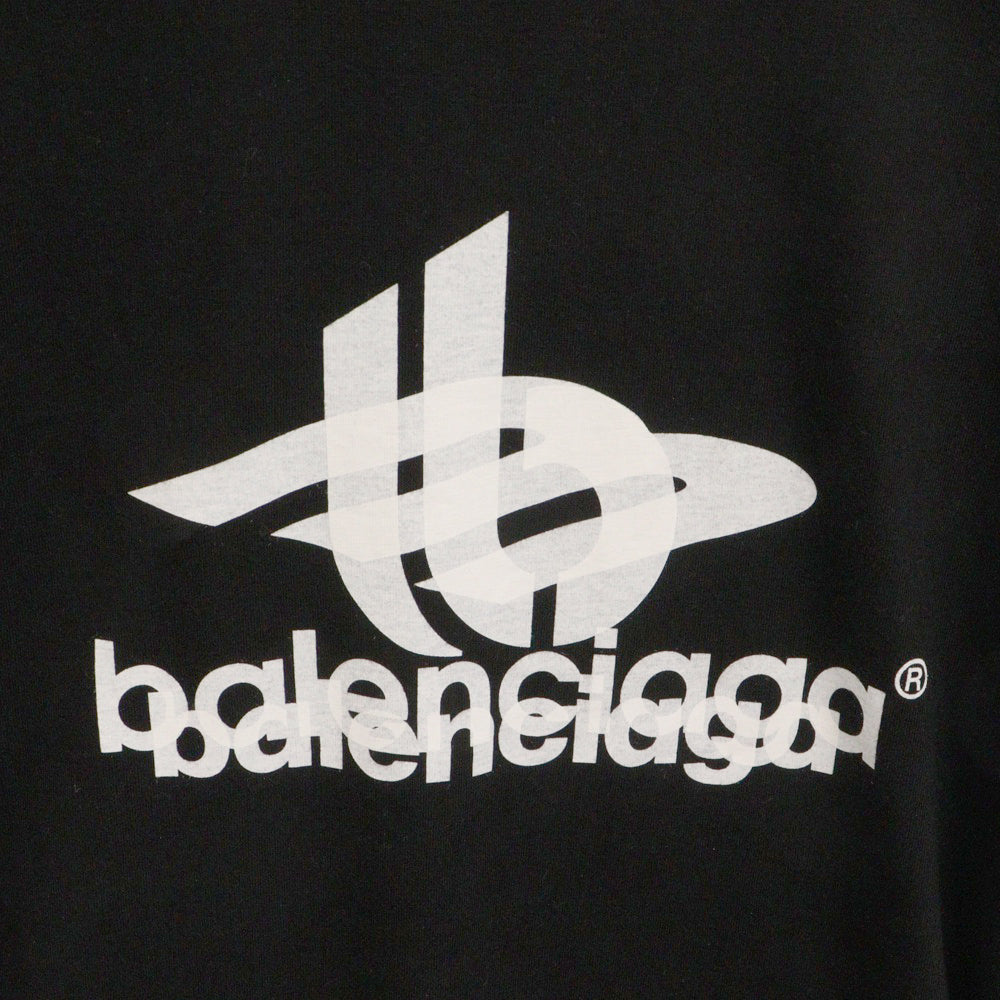 BALENCIAGA(バレンシアガ) 23AW LAYERED SPORTS LOGO TEE レイヤード スポーツ ロゴT 半袖Tシャツカットソー ブラック 739028 TPVF2