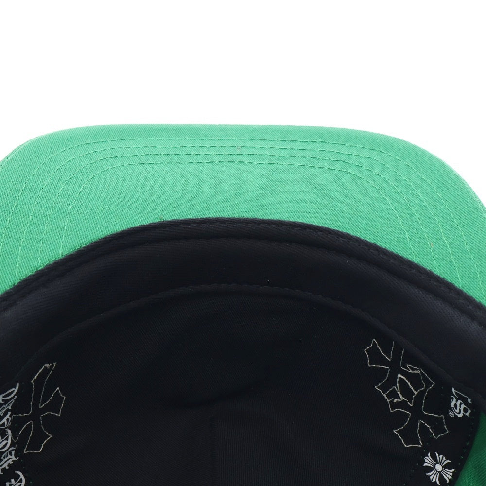 CHROME HEARTS(クロムハーツ) HAT 5 PANEL CAP BSBL セメタリークロスパッチ ベースボールキャップ 帽子 グリーン/ホワイト