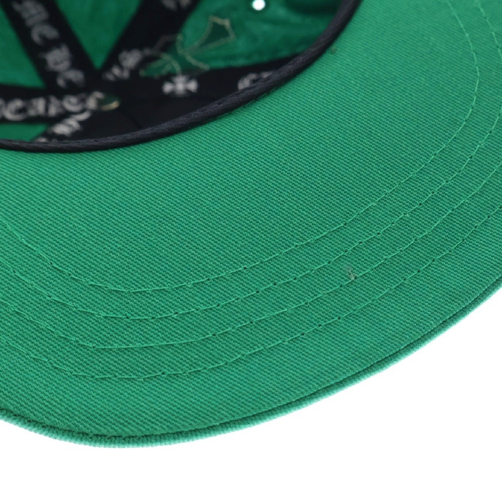 CHROME HEARTS(クロムハーツ) HAT 5 PANEL CAP BSBL セメタリークロスパッチ ベースボールキャップ 帽子 グリーン/ホワイト