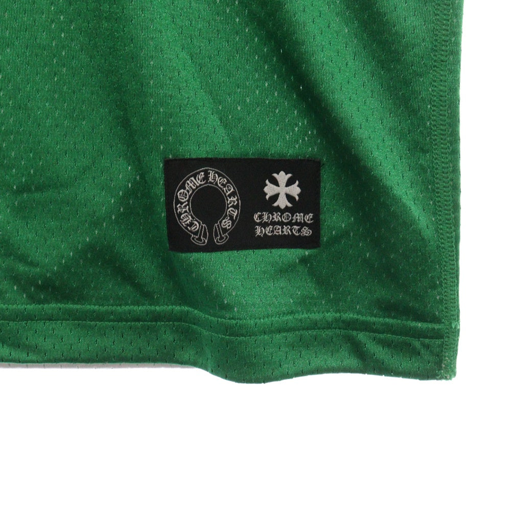CHROME HEARTS(クロムハーツ) MESH WARM UP JERSEY リバーシブル CHロゴプリント メッシュタンクトップ ノースリーブ グリーン