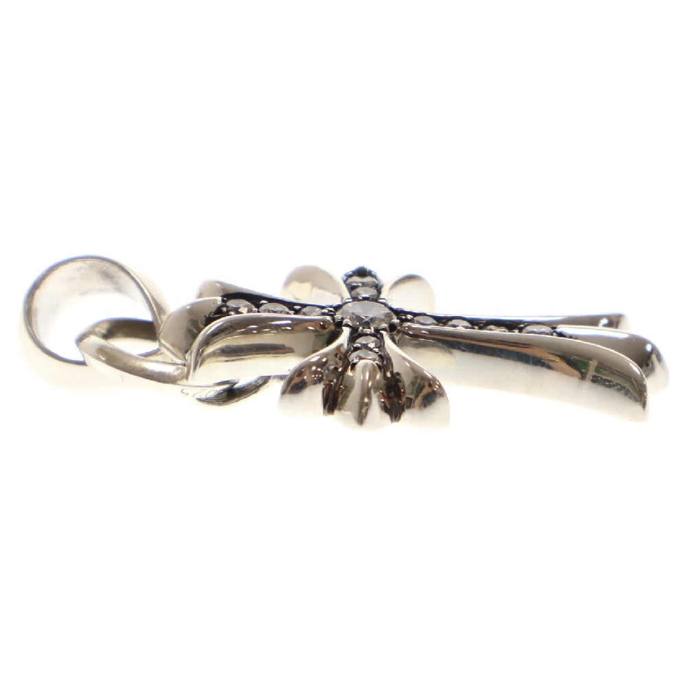 CHROME HEARTS(クロムハーツ) CH CRS SML WBALE PD スモールCHクロス ベイル PAVEダイヤ Wベイル ネックレストップ シルバー