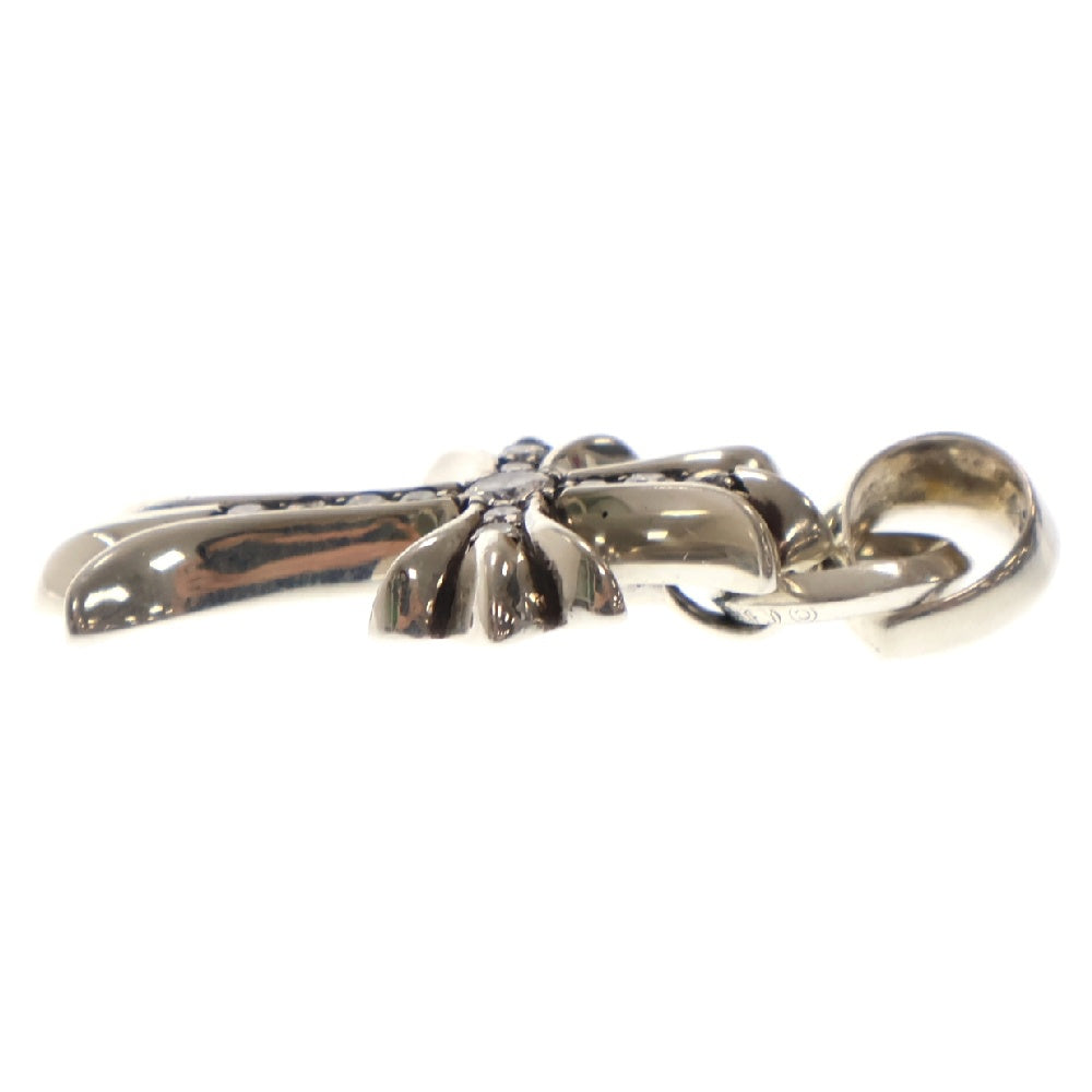 CHROME HEARTS(クロムハーツ) CH CRS SML WBALE PD スモールCHクロス ベイル アフターPAVEダイヤ Wベイル ネックレストップ シルバー