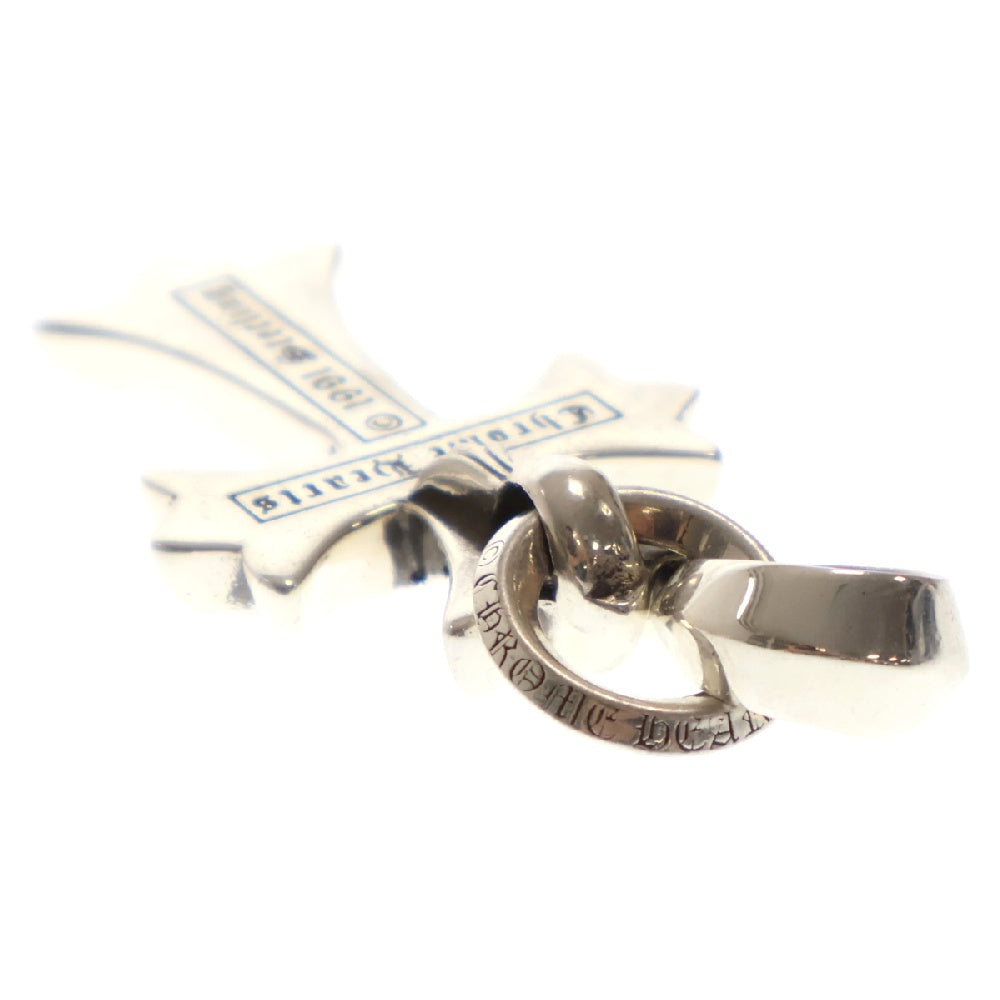 CHROME HEARTS(クロムハーツ) CH CRS SML WBALE PD スモールCHクロス ベイル アフターPAVEダイヤ Wベイル ネックレストップ シルバー