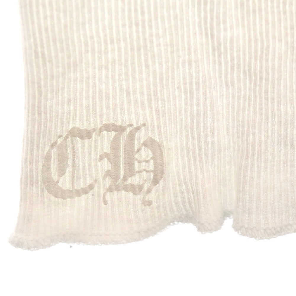 CHROME HEARTS(クロムハーツ) LOVEYOU PRINT TANK TOP フロント バック プリント タンクトップ ホワイト/ピンク