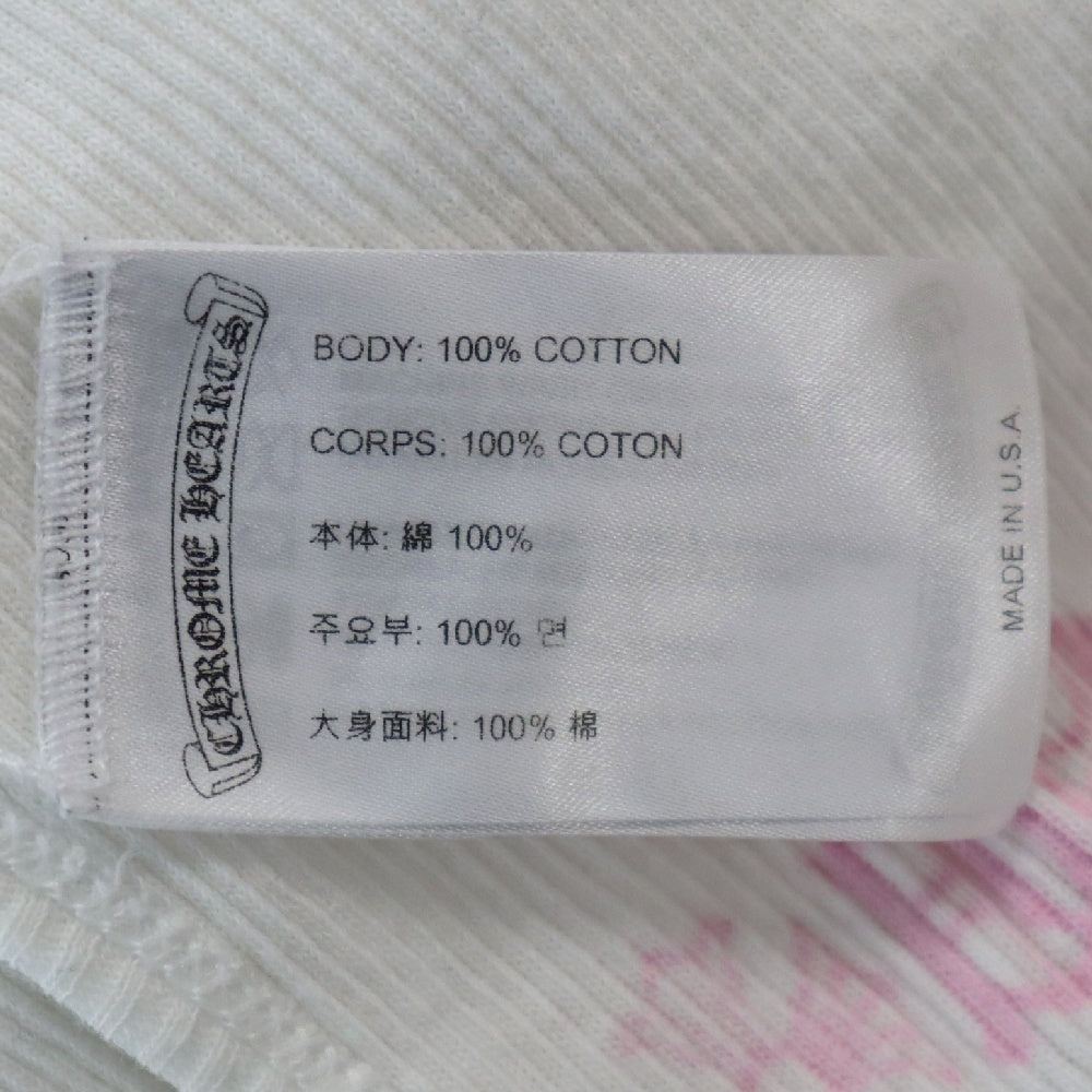 CHROME HEARTS(クロムハーツ) LOVEYOU PRINT TANK TOP フロント バック プリント タンクトップ ホワイト/ピンク