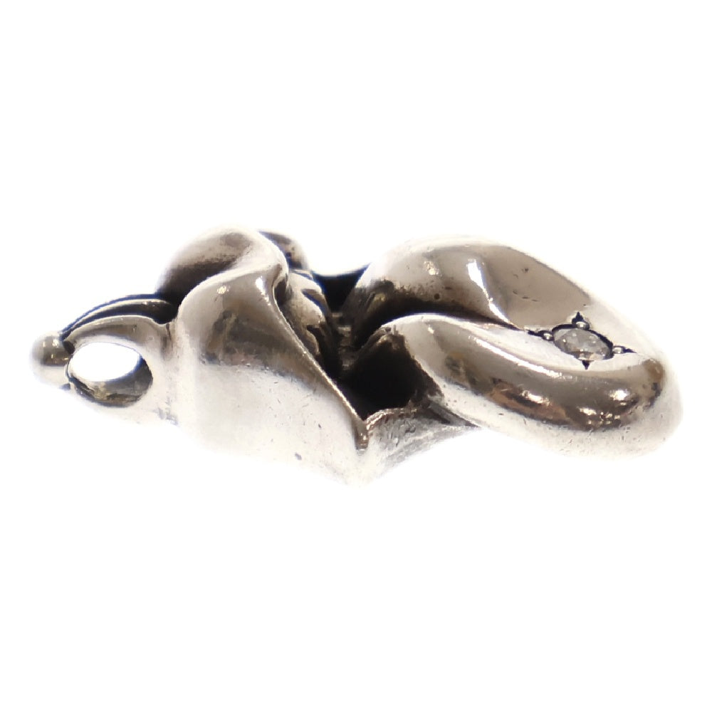 CHROME HEARTS(クロムハーツ) LIPS TONGUE CHARM アフター1ダイヤ リップアンドタンチャーム シルバーネックレストップ シルバー