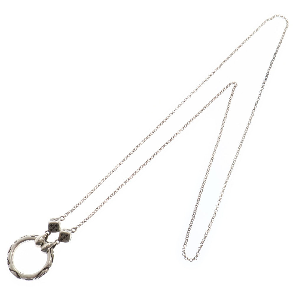 CHROME HEARTS(クロムハーツ) SLV NECKLACE EYEWEAR LOOP DICE DBL アイウェア ループ ダイス ダブル シルバー ネックレス シルバー