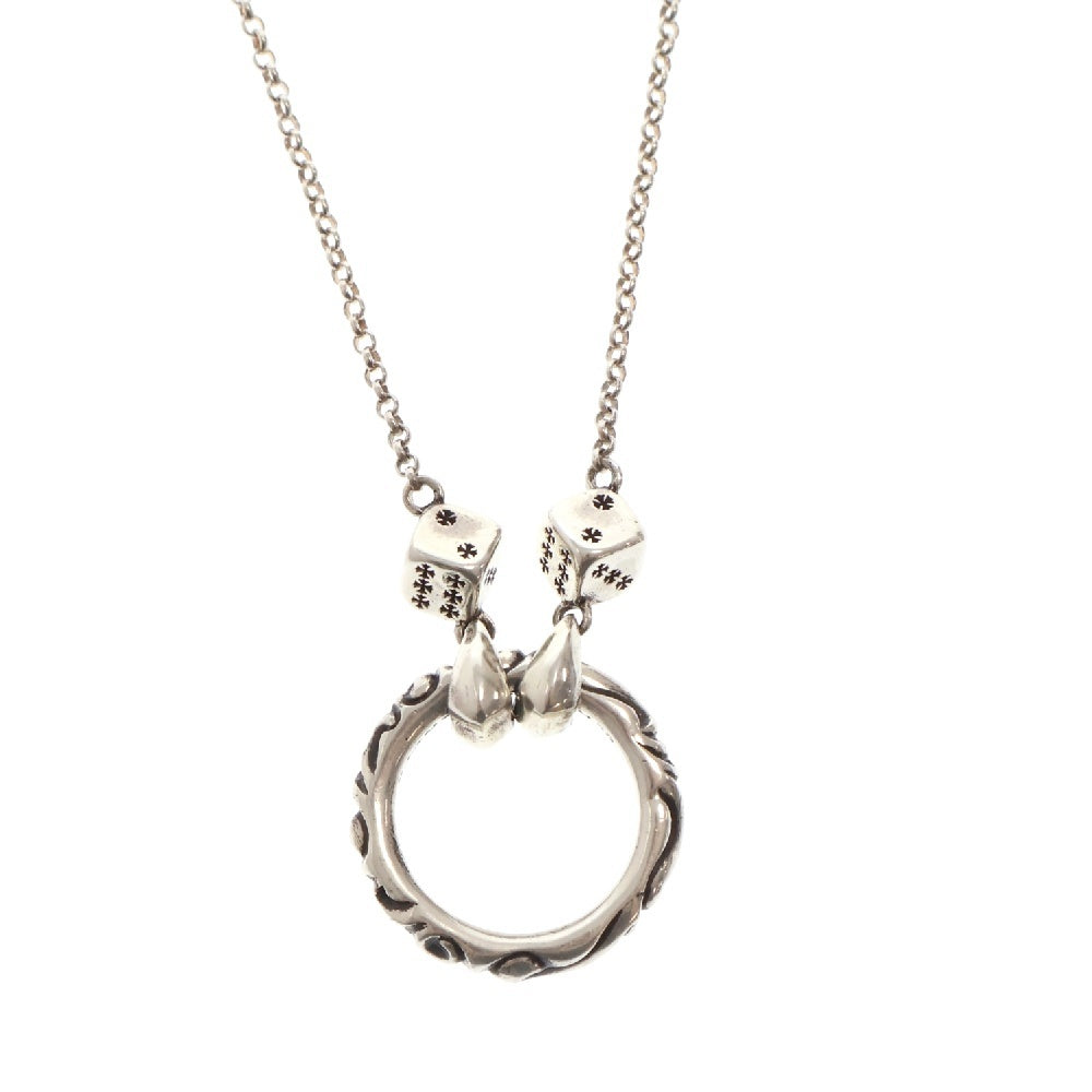 CHROME HEARTS(クロムハーツ) SLV NECKLACE EYEWEAR LOOP DICE DBL アイウェア ループ ダイス ダブル シルバー ネックレス シルバー