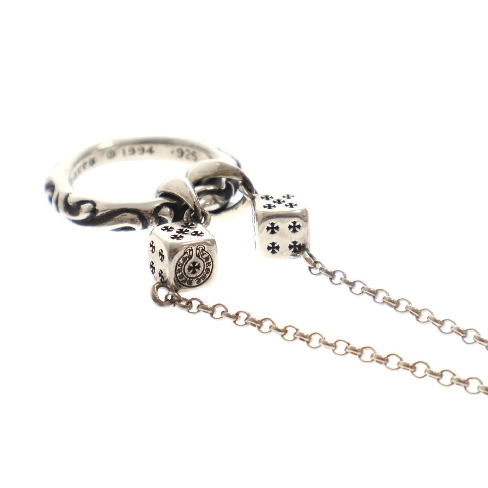 CHROME HEARTS(クロムハーツ) SLV NECKLACE EYEWEAR LOOP DICE DBL アイウェア ループ ダイス ダブル シルバー ネックレス シルバー