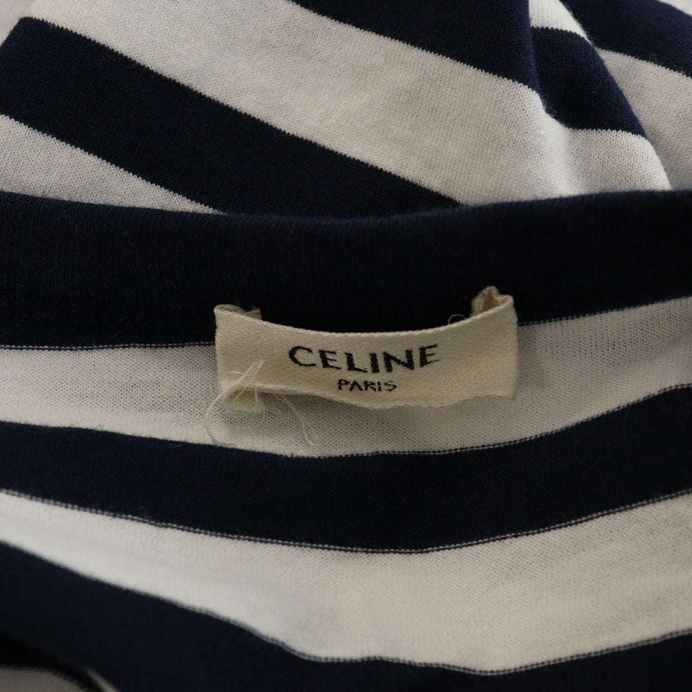 CELINE(セリーヌ) 19SS ボーダー レディース クルーネック 半袖Tシャツ ホワイト/ネイビー 2X059328E