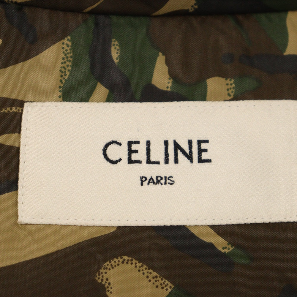 CELINE(セリーヌ) 21FW CAMOUFLAGE HOODED PUFFER VEST カモフラージュ フーデッド パファー ベスト グリーン/ブラウン 2W425061O